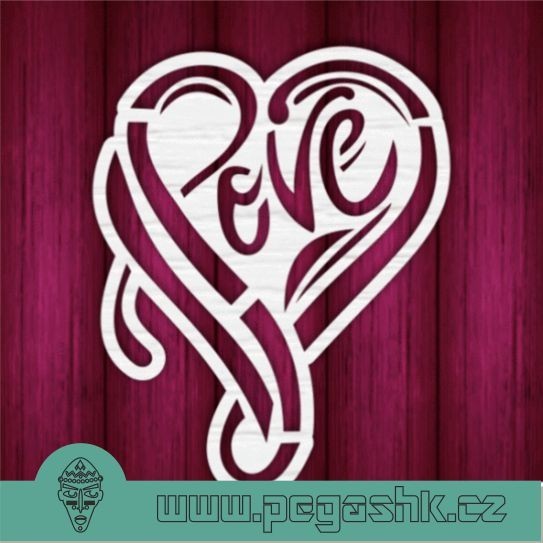 DŘEVĚNÉ SRDÍČKO - Love Heart 9 cm - Kliknutím na obrázek zavřete